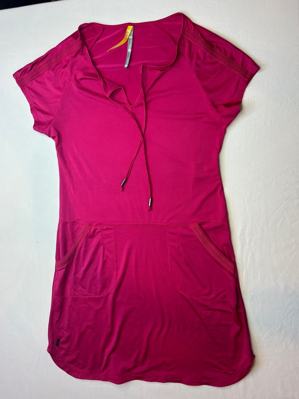Lole Fuchsia Short Sleeve UPF 50 Pocket Dress